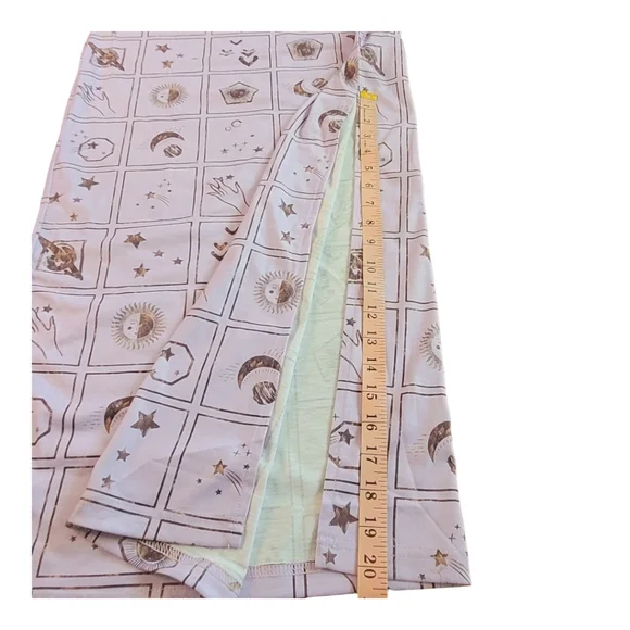 NWT Cider Halloween Graphic Cutout Sleeveless Maxi Dress Purple Side Slit Large - Picture 14 of 16